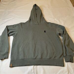 Ten Tree Olive Green Hoodie Sweatshirt with Tree Logo, Kangaroo Pocket, Adult L